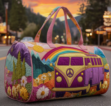 💞LAST DAY 50% OFF ✨Orodira® Hippie Journey Quilted Duffle Bag 3