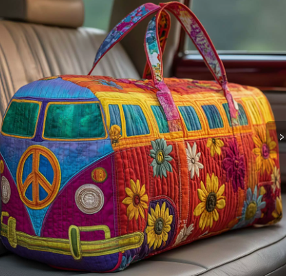 💞LAST DAY 50% OFF ✨Orodira® Hippie Journey Quilted Duffle Bag 3