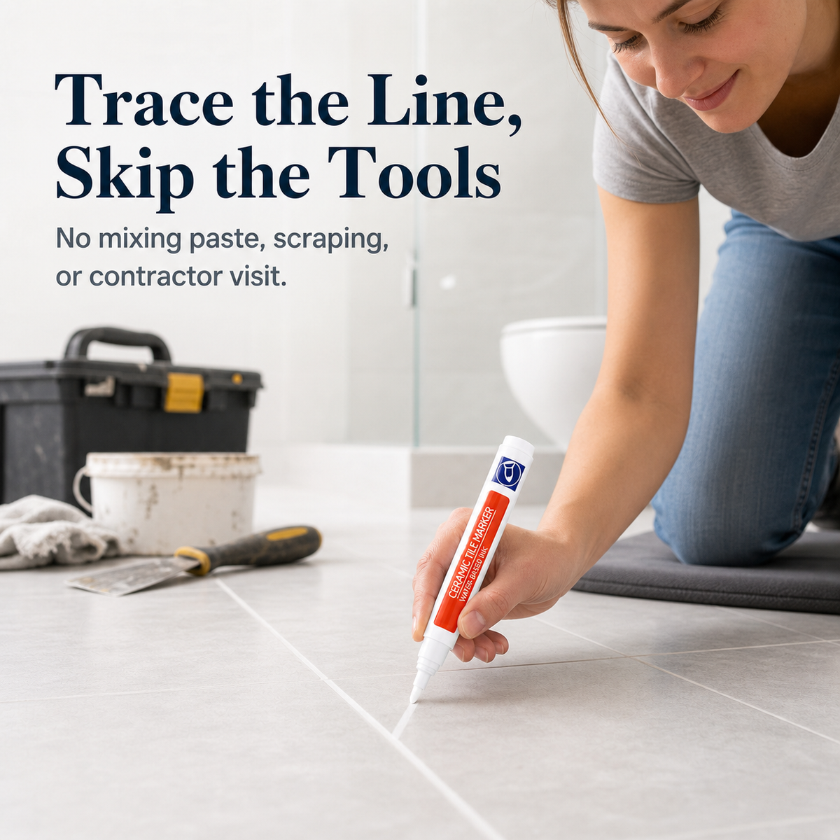 🔥✨LAST DAY 75% OFF ✨Anti-mould and waterproof joint pen for ceramic tiles