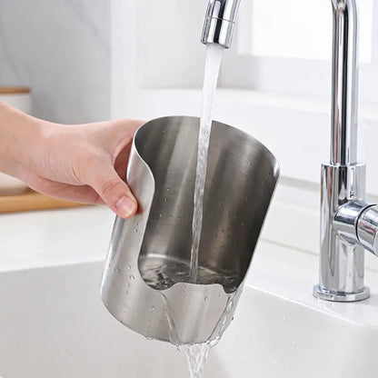 🍴 Stainless Steel Utensil Organizer with Drain Notch