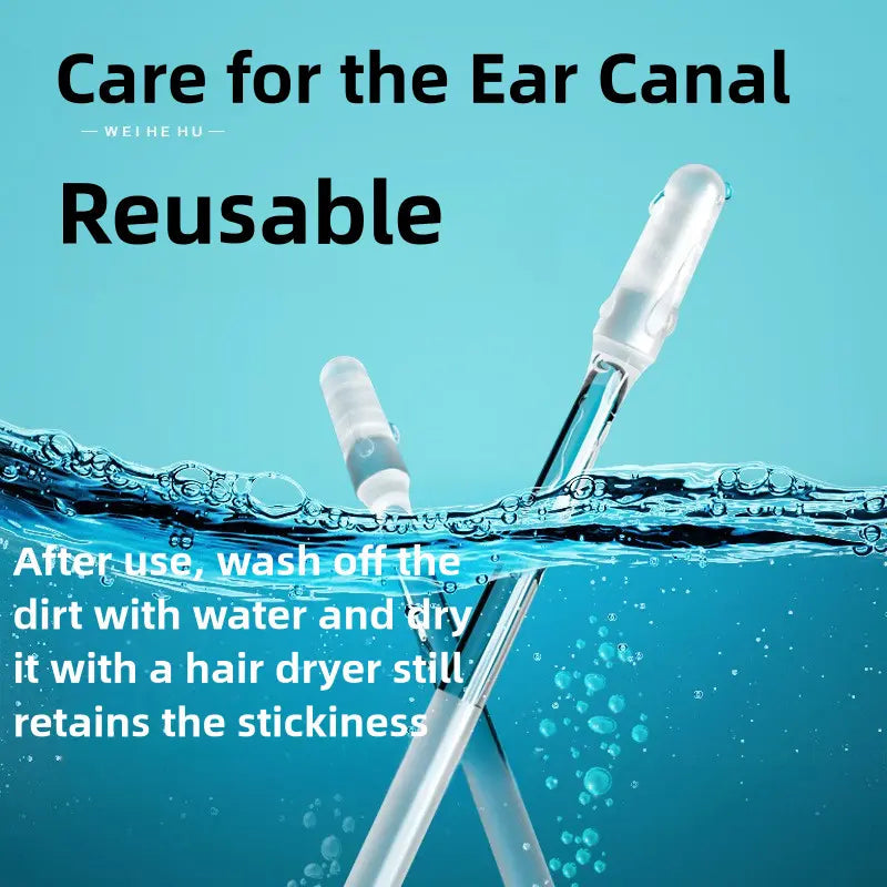 👂 Reusable Sticky Ear Cleaning Sticks – 24 Per Pack