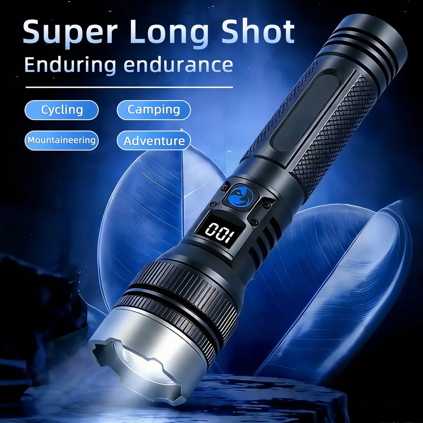 🔦2-in-1 Rechargeable Flashlight & Emergency Power Bank