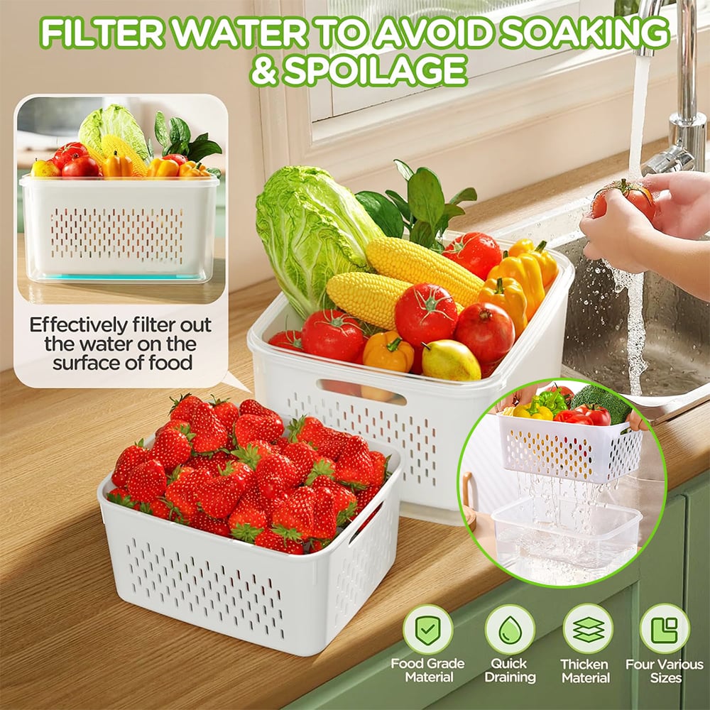 💷Food Saver Fridge Containers – See Your Fresh Produce Before It Goes Bad