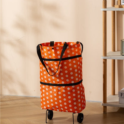 Orodira®🛒 Foldable 2-in-1 Rolling Shopping Bag