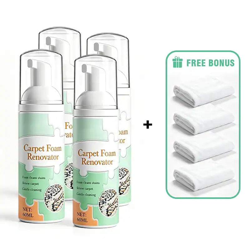 ⏳ FINAL 24 HOURS · 50% OFF🫧 Waterless Carpet Foam Stain Remover with Towel