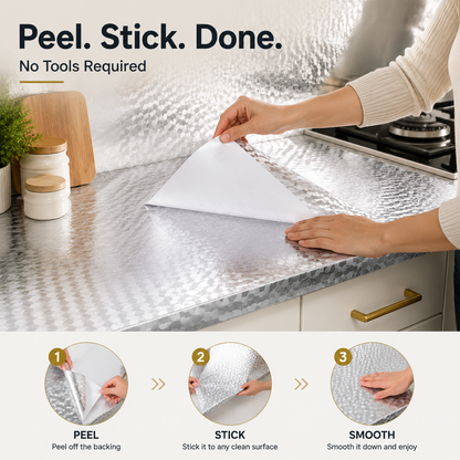 Orodira® Peel & Stick Kitchen Makeover Film – Waterproof DIY Countertop & Cabinet Cover
