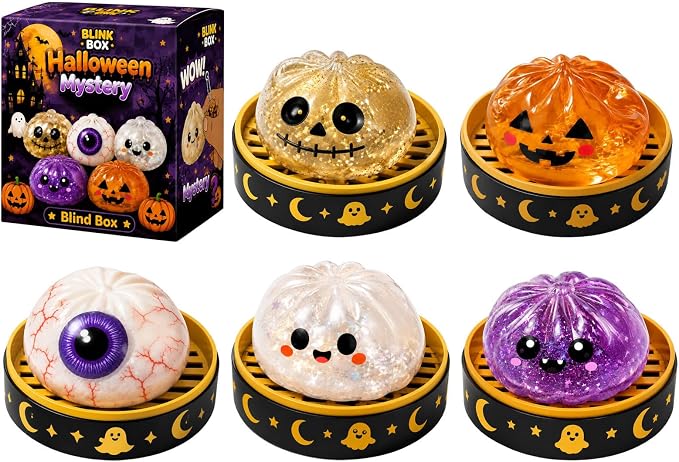 🎃LAST DAY 50% OFF ✨Orodira® Halloween Steamed Bun Squishy Mystery Box Toy