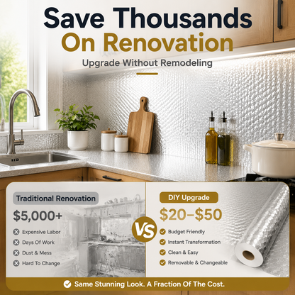 Orodira® Peel & Stick Kitchen Makeover Film – Waterproof DIY Countertop & Cabinet Cover