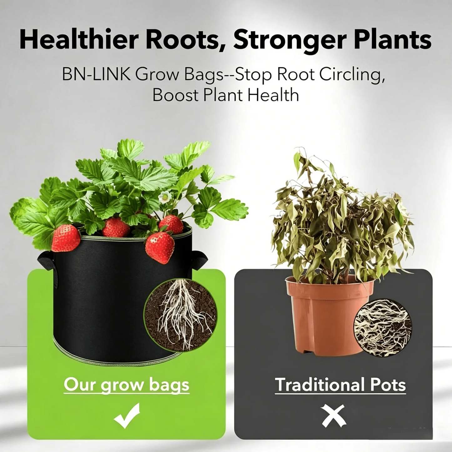 🌱Last Day 50% OFF 🪴Gallon Grow Bags – Heavy Duty Aeration Fabric Pots with Handles for Vegetables, Flowers & Fruits