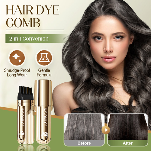 💞LAST DAY 50% OFF ✨2-in-1 Convenient Hair Dye Comb For Gray Hair