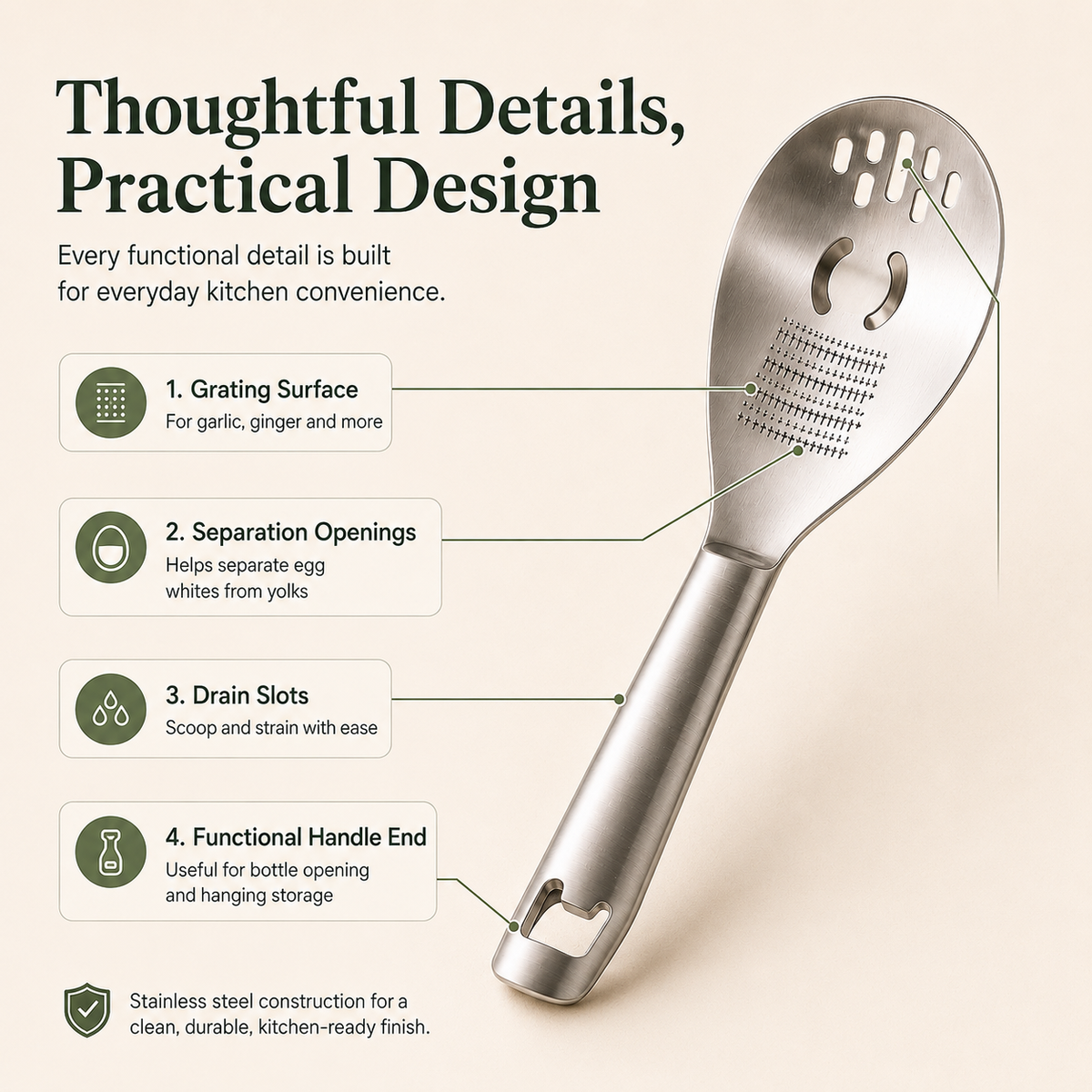 🥄 6-in-1 Kitchen Spoon – Prep With Less Clutter