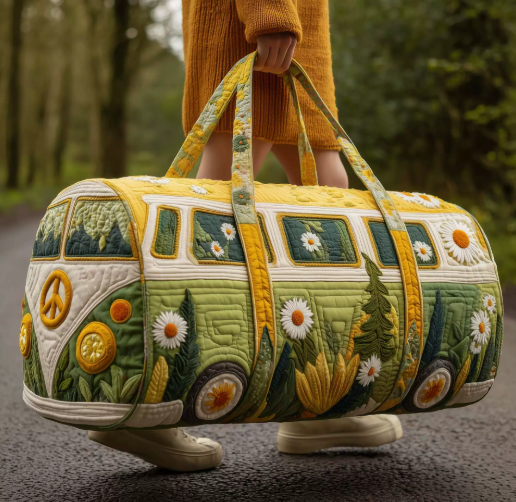 💞LAST DAY 50% OFF ✨Orodira® Hippie Journey Quilted Duffle Bag 3
