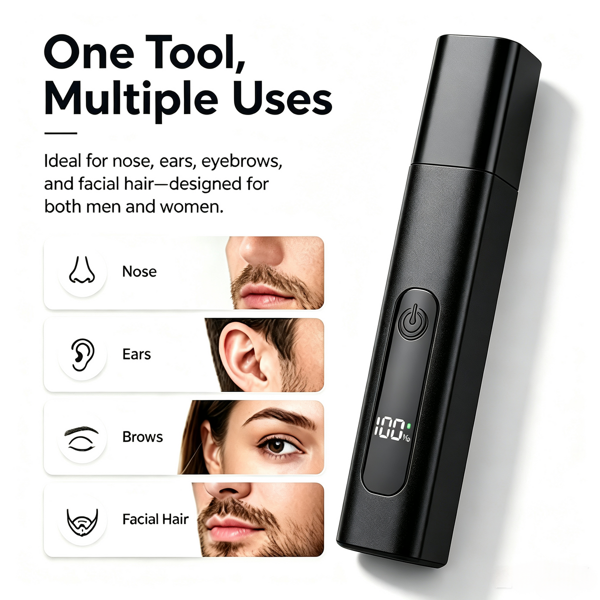 ✂️Orodira® Rechargeable LED Nose Ear & Facial Hair Trimmer