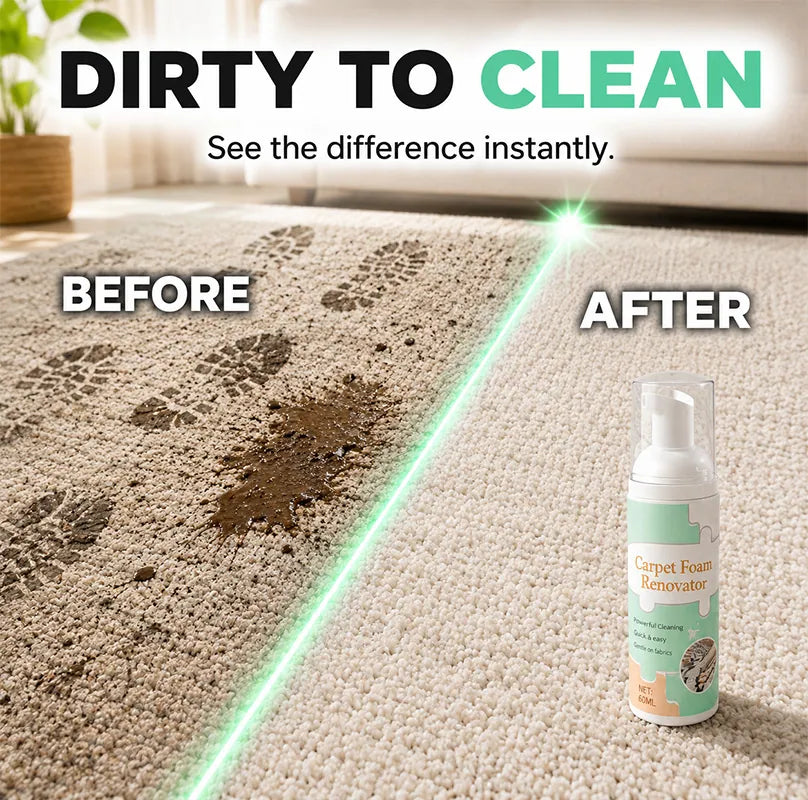 ⏳ FINAL 24 HOURS · 50% OFF🫧 Waterless Carpet Foam Stain Remover with Towel