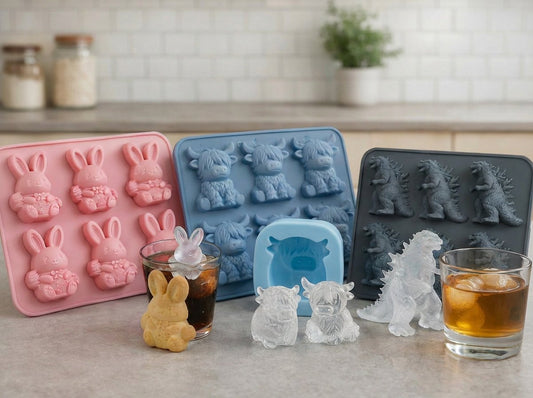 Orodira®🐮Mini Highland Cow Ice Cube & Dessert Mold🍪Cute 3D Ice for Drinks, Parties & Gifts💕