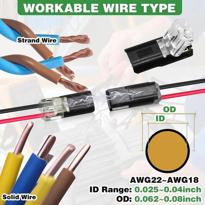 ⚡ 2-Pin Quick Wire Connectors – Fast Secure Connections