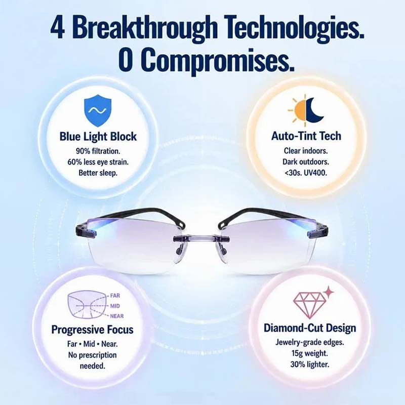 Smart Zoom Diamond-Cut Reading Glasses 👓