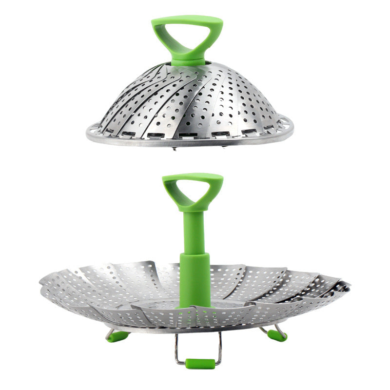 🥦 Expandable Stainless Steel Steamer Basket – Fits More Pots