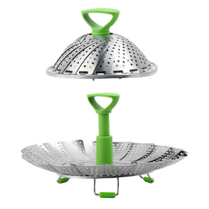 🥦 Expandable Stainless Steel Steamer Basket – Fits More Pots