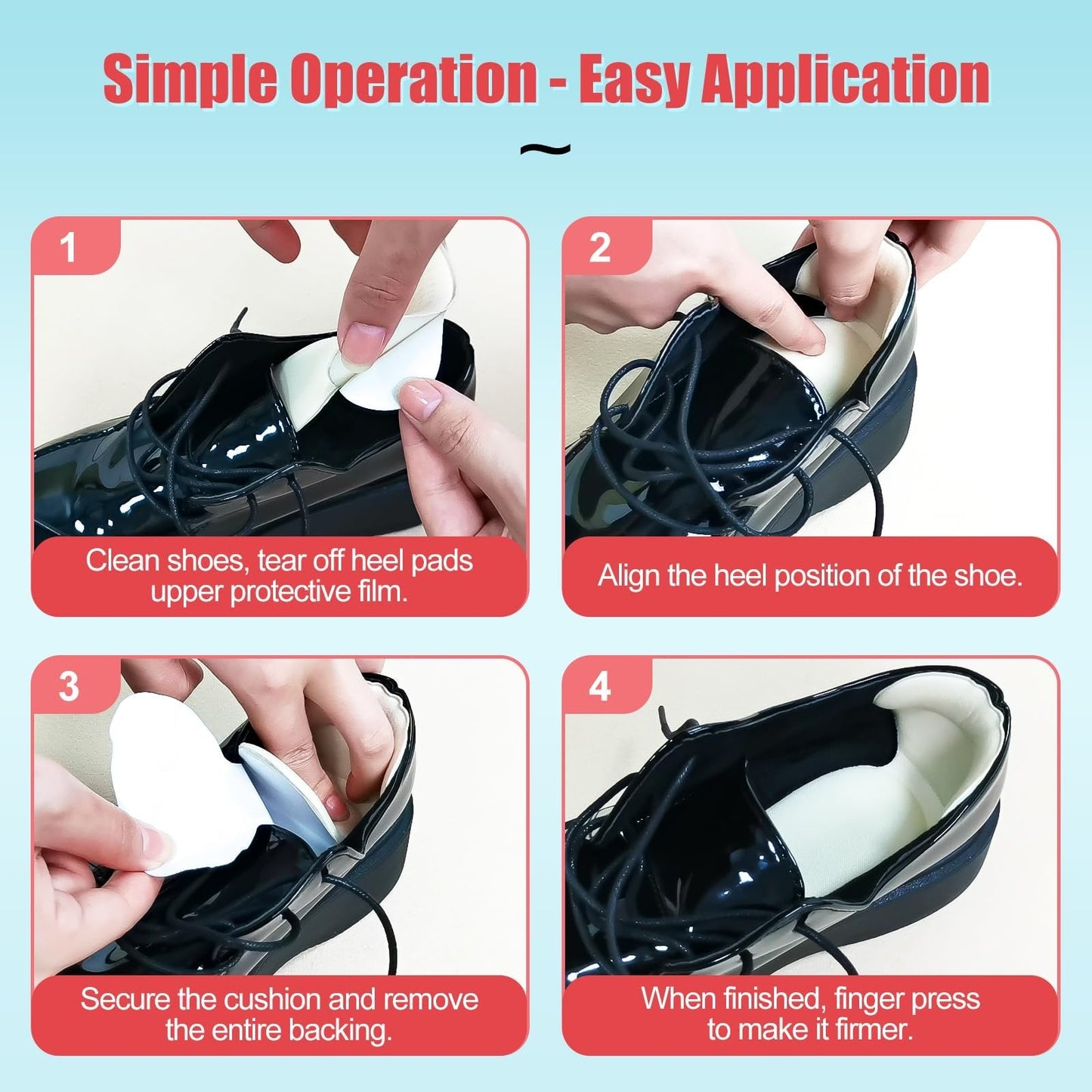 👠 Anti-Slip Heel Cushion Pads – Better Fit Less Rubbing