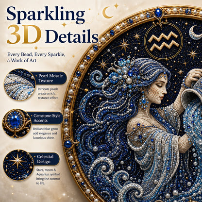 ♈ 12-Sign Zodiac Pearl Art DIY Kit – Create Your Sparkling Sign UPSELL