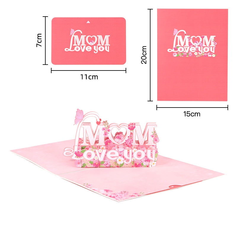 💞LAST DAY 75% OFF ✨Paper Love Mother's Day Card, Happy Mothers Day Pop Up Card 3D Design