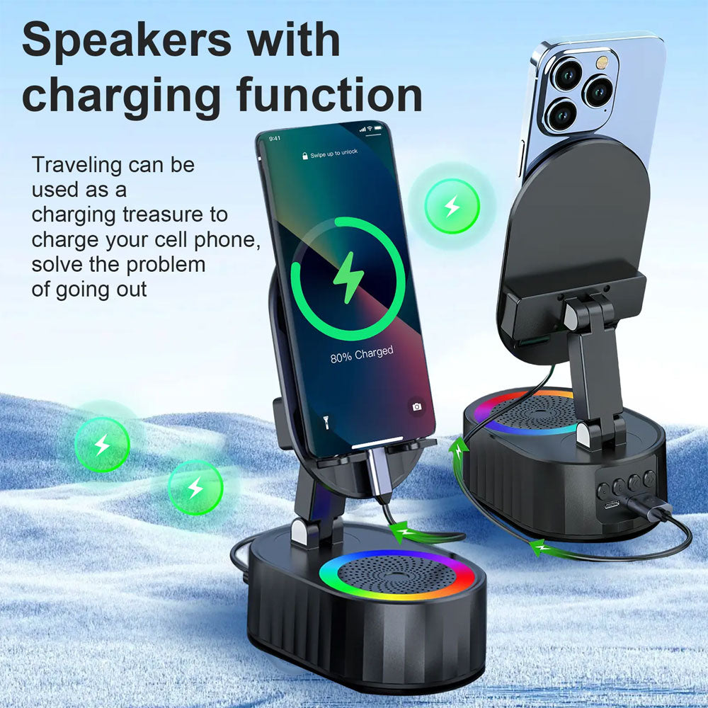 🔥Hot Sale 50% OFF🏆5-in-1 Wireless Speaker, Phone Holder & Ambient Light