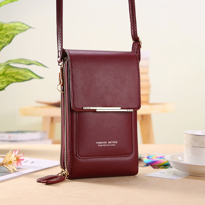 💞LAST DAY 50% OFF ✨👜📱Orodira® Simple and elegant women's touchscreen crossbody phone wallet