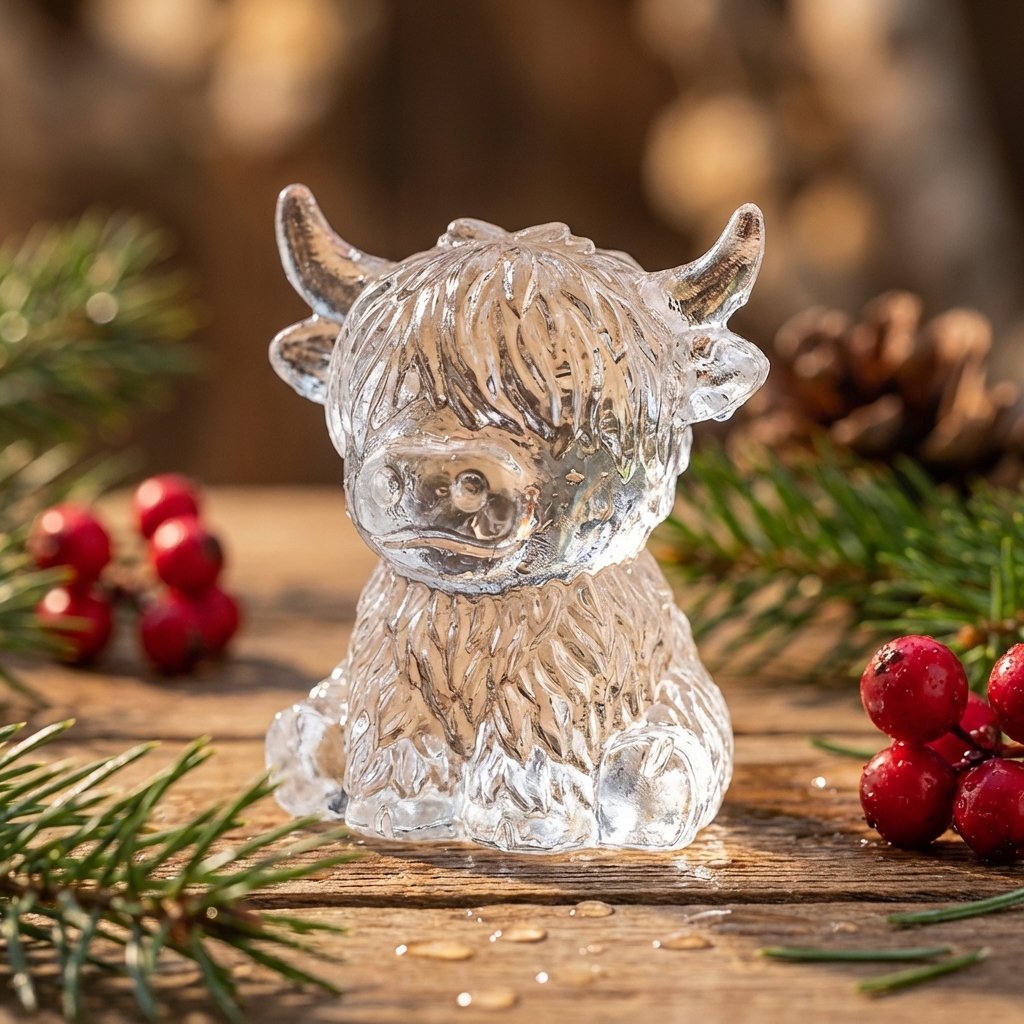 Orodira®🐮Mini Highland Cow Ice Cube & Dessert Mold🍪Cute 3D Ice for Drinks, Parties & Gifts💕