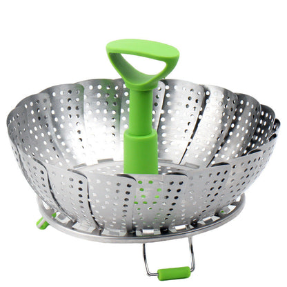 🥦 Expandable Stainless Steel Steamer Basket – Fits More Pots