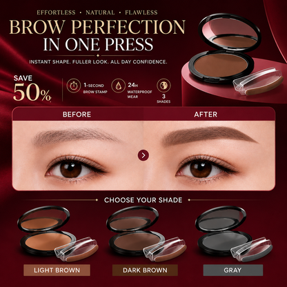 💞LAST DAY 75% OFF ✨Instant Symmetrical Eyebrow Stamp Kit – Effortless Waterproof Brow Powder Makeup