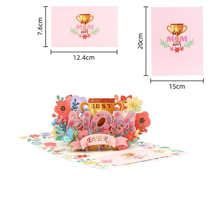 💞LAST DAY 75% OFF ✨Paper Love Mother's Day Card, Happy Mothers Day Pop Up Card 3D Design