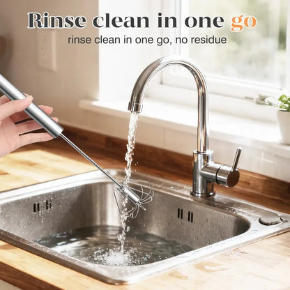 🥄✨LAST DAY 75% OFF ✨Orodira®Stainless Steel Hand-Push Rotary Whisk – Effortless Mixing in Seconds!