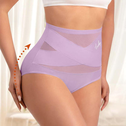 🌸Plus-Size High-Waist Cross Tummy Control Panties