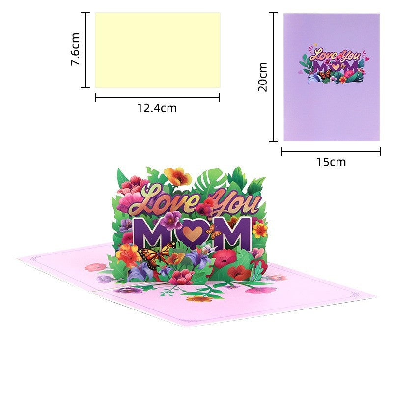 💞LAST DAY 75% OFF ✨Paper Love Mother's Day Card, Happy Mothers Day Pop Up Card 3D Design