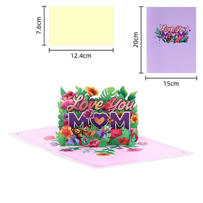 💞LAST DAY 75% OFF ✨Paper Love Mother's Day Card, Happy Mothers Day Pop Up Card 3D Design