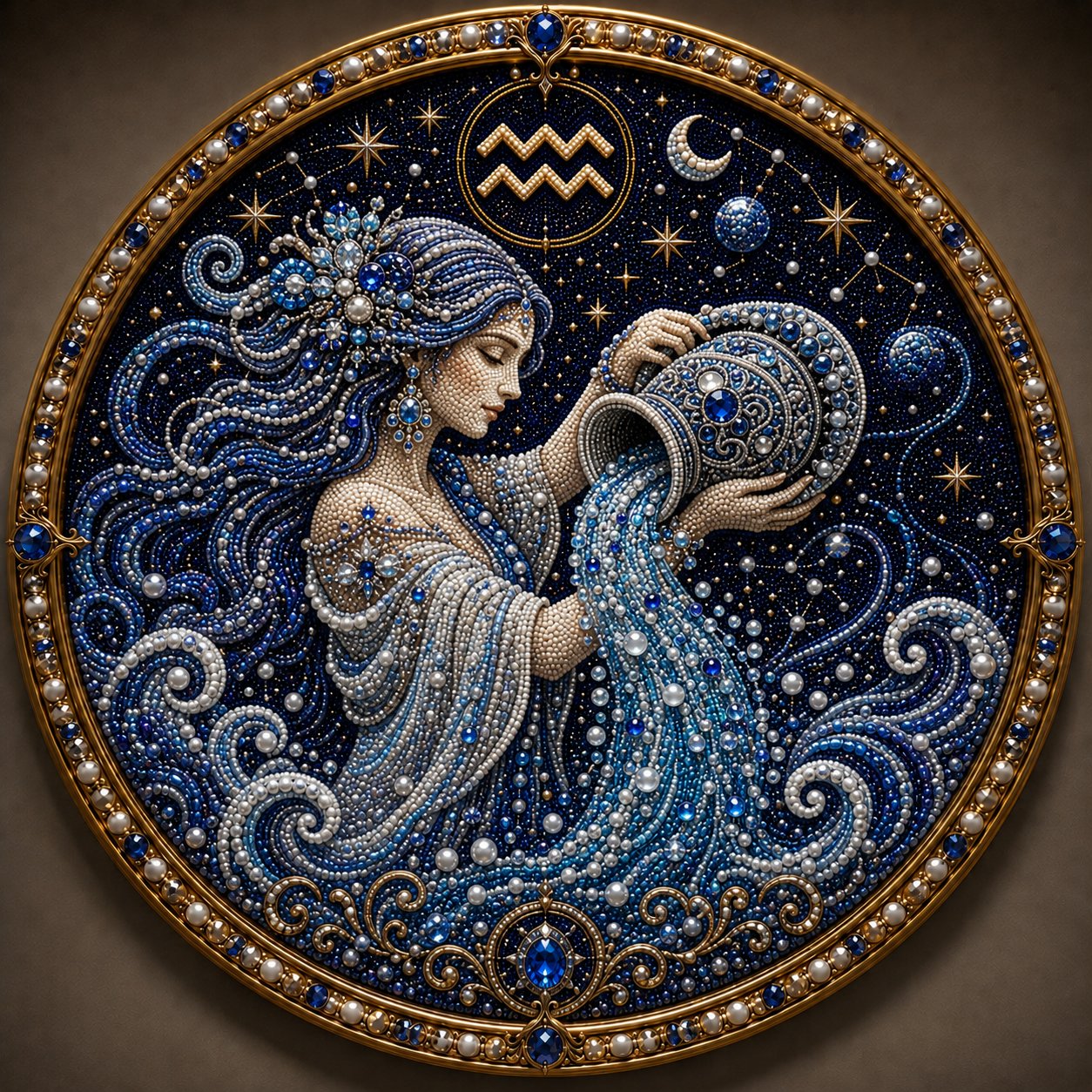 ♈ 12-Sign Zodiac Pearl Art DIY Kit – Create Your Sparkling Sign UPSELL