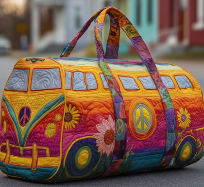 💞LAST DAY 50% OFF ✨Orodira® Hippie Journey Quilted Duffle Bag 3