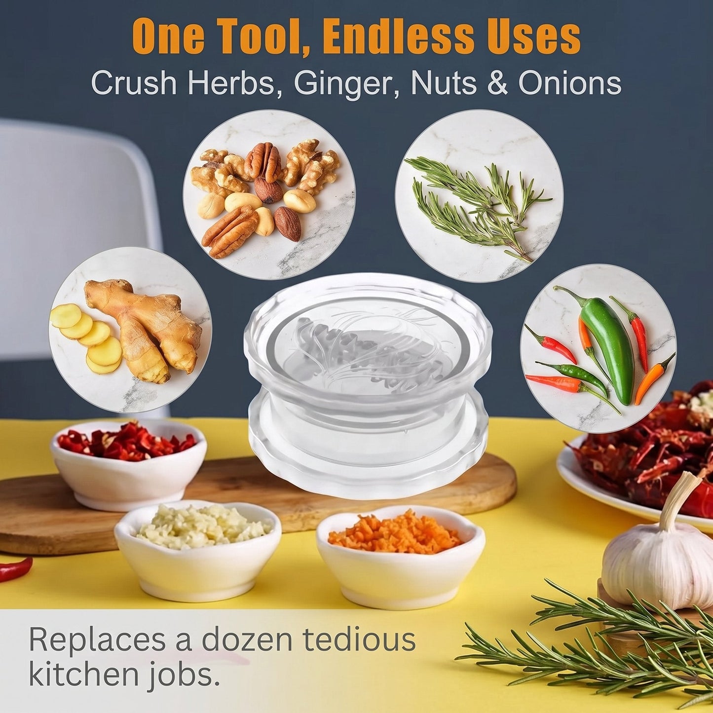 🔥💞LAST DAY 50% OFF ✨Orodira® Manual Garlic Twister & Masher