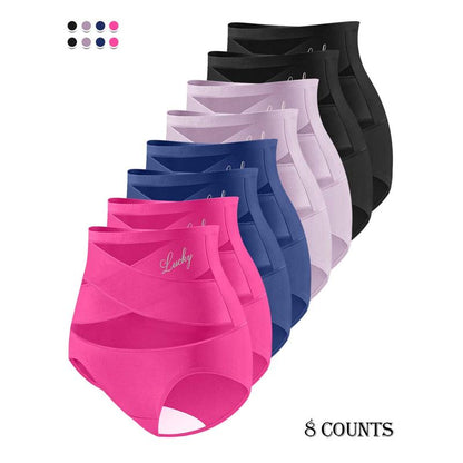🌸Plus-Size High-Waist Cross Tummy Control Panties