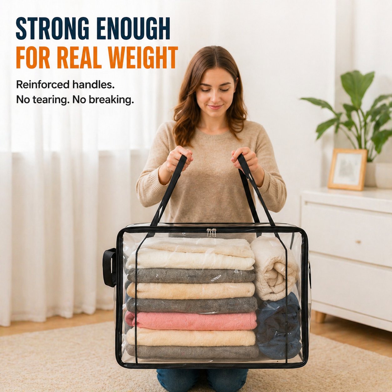 🎁💞LAST DAY 50% OFF ✨📦Orodira®Large Heavy-Duty Thick Plastic Clear Storage