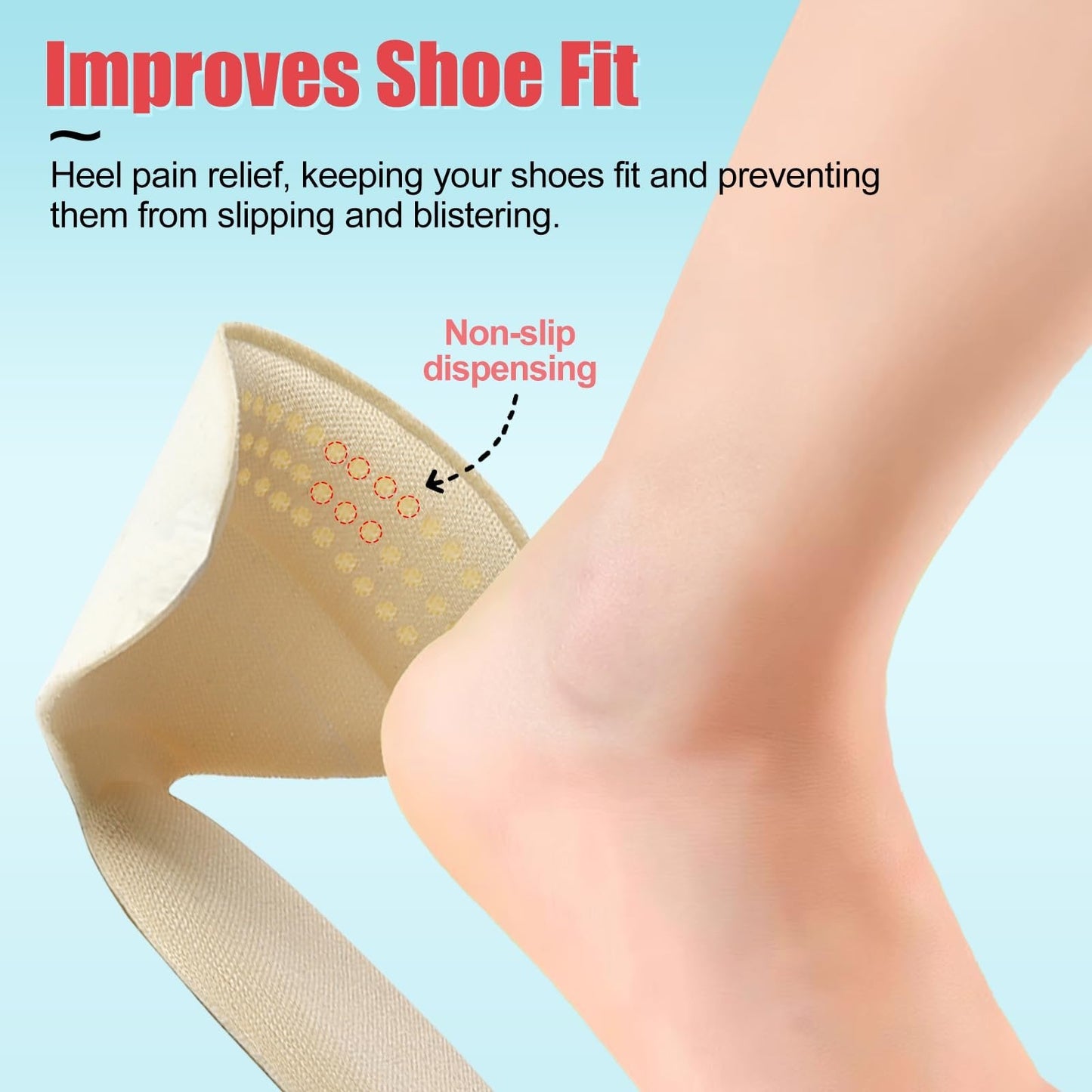 👠 Anti-Slip Heel Cushion Pads – Better Fit Less Rubbing