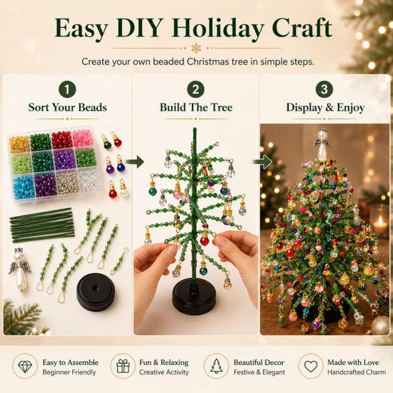 🎄 DIY Beaded Christmas Tree Kit – 5 Unique Styles UPSELL
