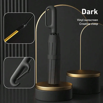 ☔ Automatic Open-Close Umbrella with Clip Handle