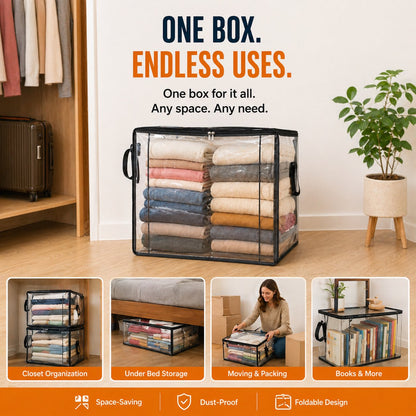 🎁💞LAST DAY 50% OFF ✨📦Orodira®Large Heavy-Duty Thick Plastic Clear Storage