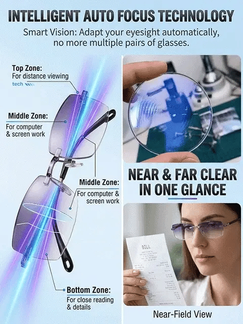 👓Smart Zoom Diamond-Cut Reading Glasses