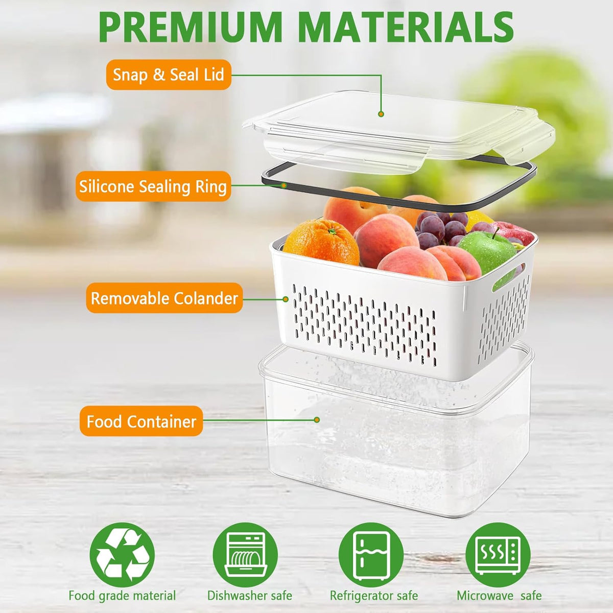 💷Food Saver Fridge Containers – See Your Fresh Produce Before It Goes Bad