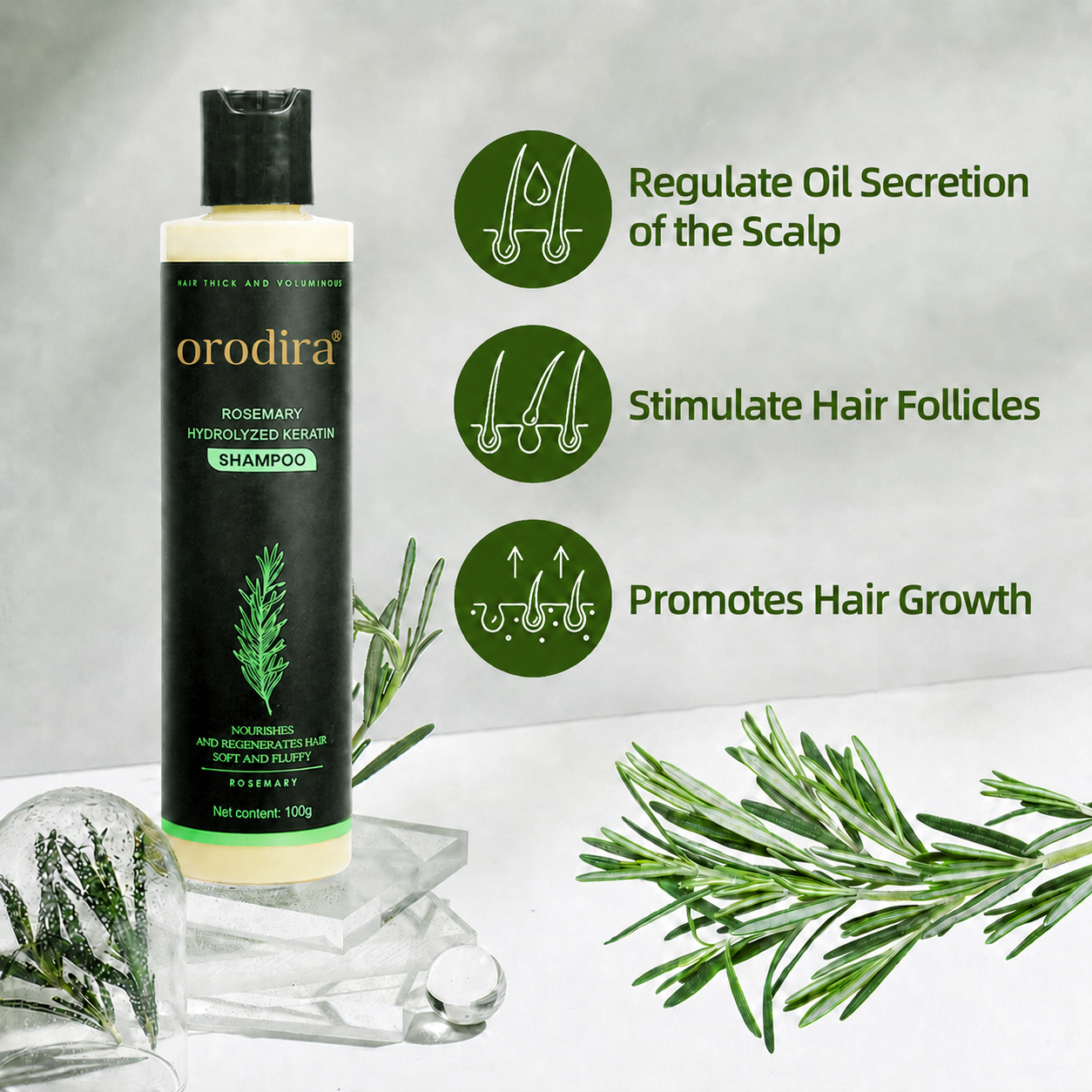 🔥💞LAST DAY 50% OFF ✨Rosemary Keratin Shampoo | Hair Growth & Anti-Dandruff Scalp Treatment