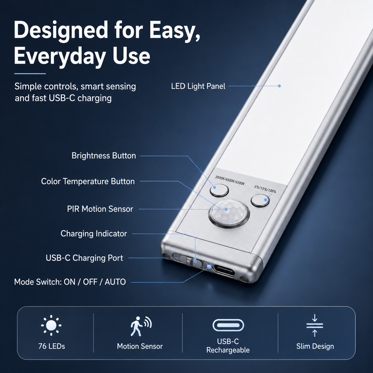 ⏳ FINAL 24 HOURS · 50% OFF💡 Motion Sensor Cabinet Light – No Wiring Needed