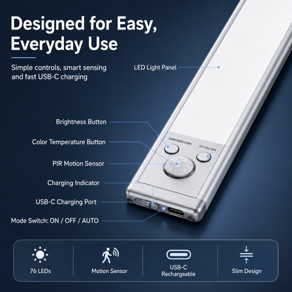 ⏳ FINAL 24 HOURS · 50% OFF💡 Motion Sensor Cabinet Light – No Wiring Needed
